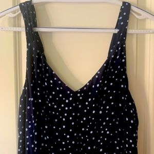Petite Polka Dot Smocked Jumpsuit
